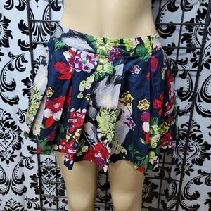 Floral Women's Mini Skirt - Multicolor